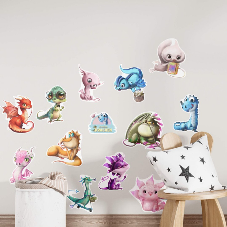 Wandtattoo Wandsticker Die kleinen Drachen - 13-teiliges Set - WA429700