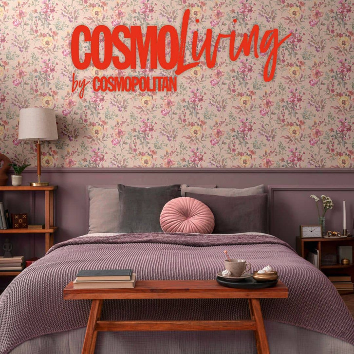 COSMOPOLITAN Tapete Blumen Aquarelloptik Rosa Pfirsich Schlafzimmer Vliestapete - WA480199