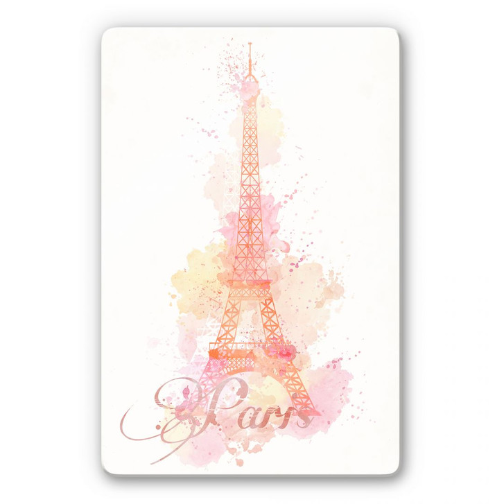 Glasbild La Tour Eiffel Aquarelle - WA124518