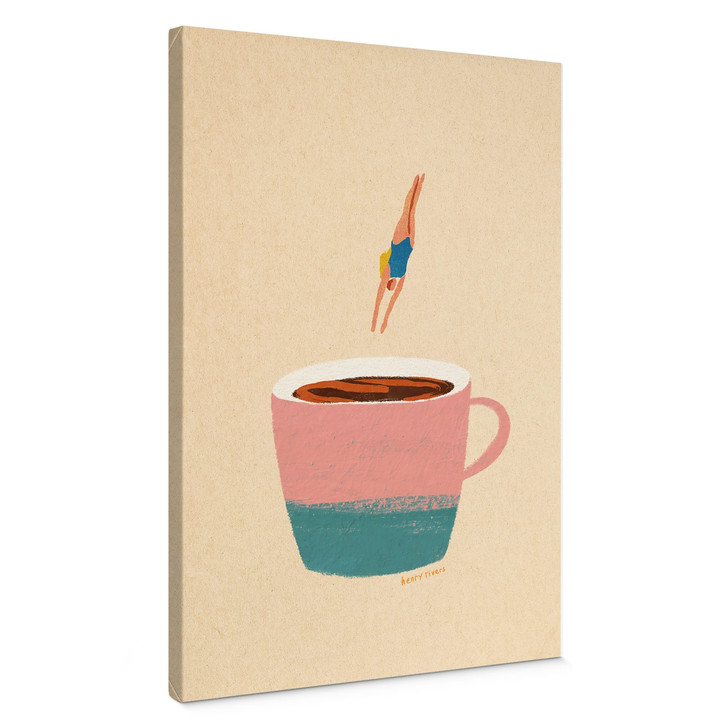 Leinwandbild Sprung in den Kaffee - Rivers - WA513902