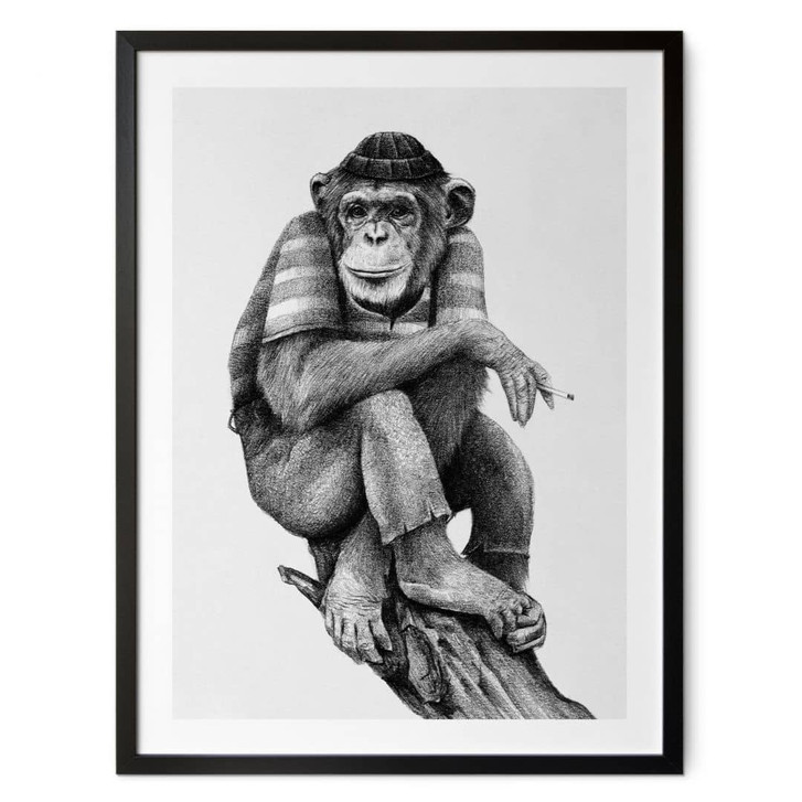 Poster Streetstyle Affe mit Zigarette - Koubou - WA483420