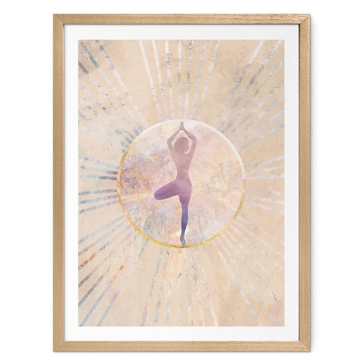 Poster Yoga Baumhaltung im Sonnenkreis - Manovski - WA473257