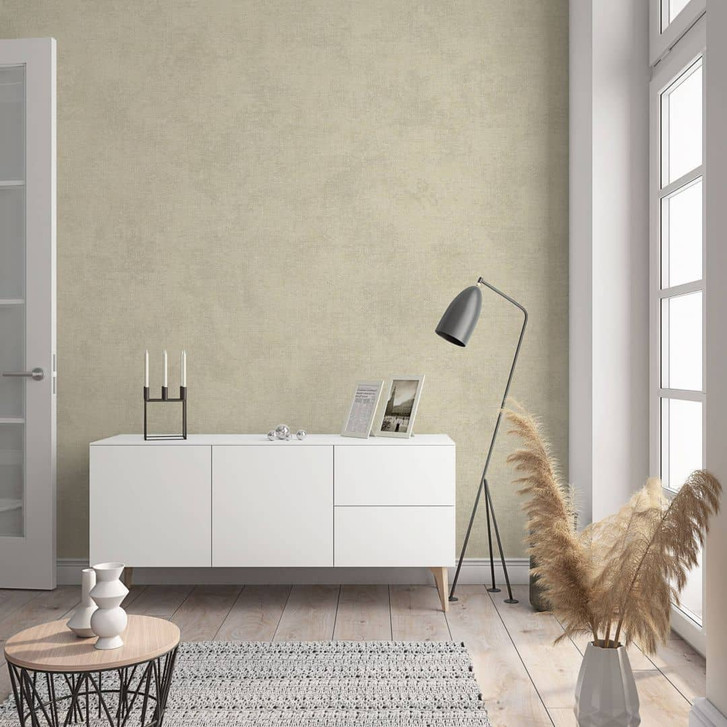 Vliestapete in moderner, feiner Struktur beige Uni - WA450163