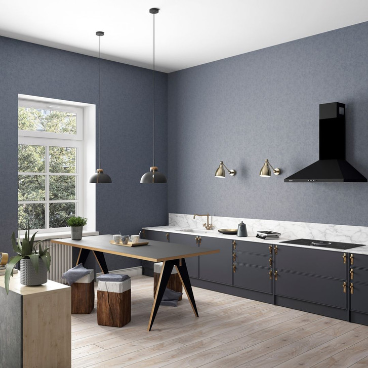 Vliestapete in moderner, feiner Struktur blau Uni - WA444297