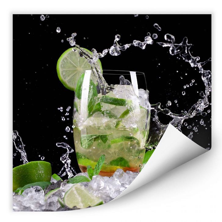 Wallprint Splashing Mojito - quadratisch - WA189373