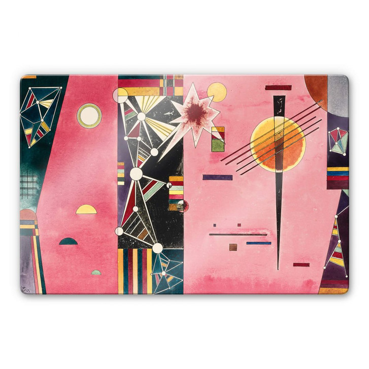 Glasbild Kandinsky - Rosa Rot - WA244949