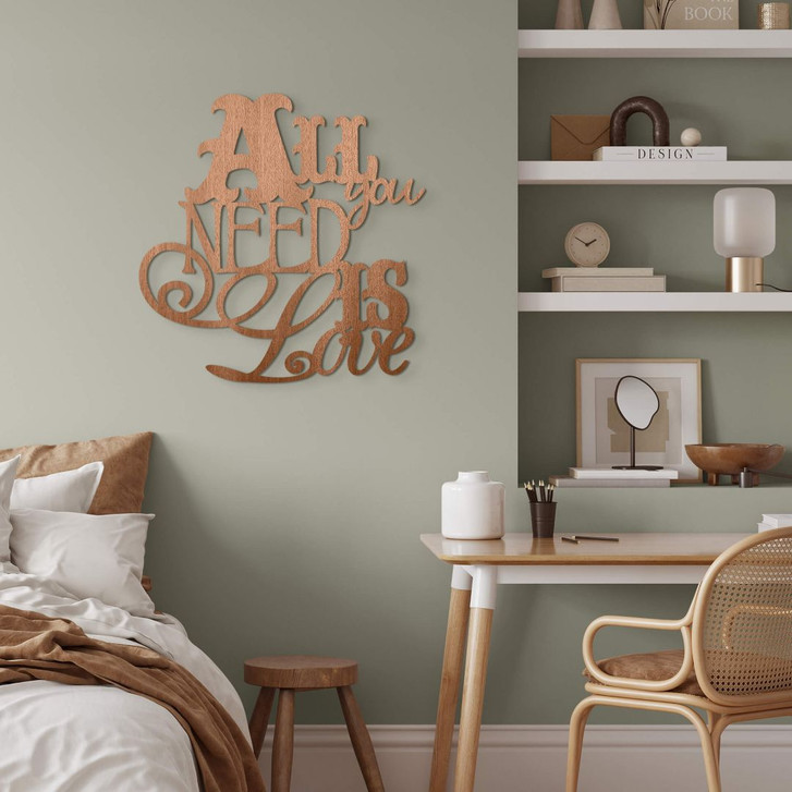 Holzbuchstaben Mahagoni - All you need is Love - WA132959