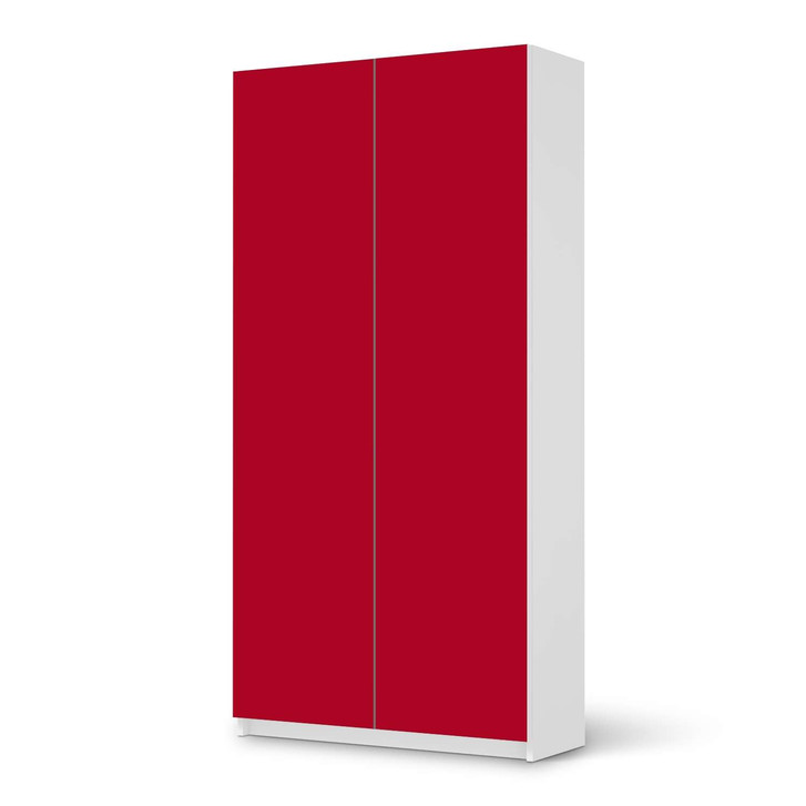 Klebefolie IKEA Pax Schrank 201cm Höhe - 2 Türen - Rot Dark - CR109982