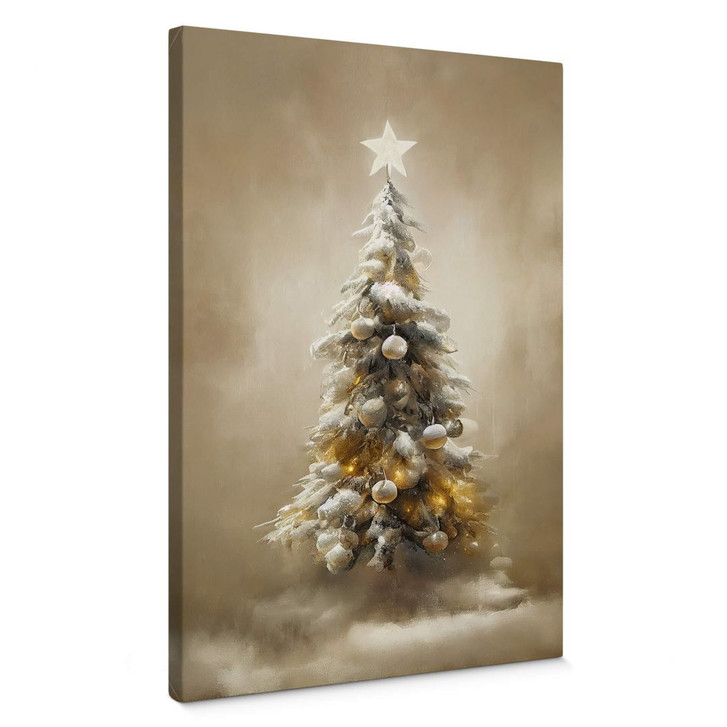 Leinwandbild Goldener Weihnachtsbaum - Treechild - WA404310
