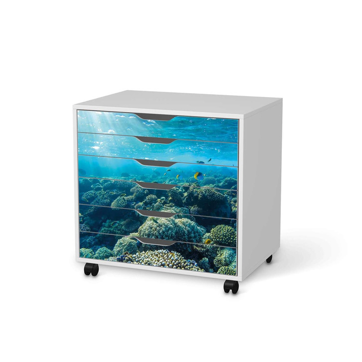 Möbelfolie IKEA Alex Rollcontainer 6 Schubladen - Underwater World - CR114286
