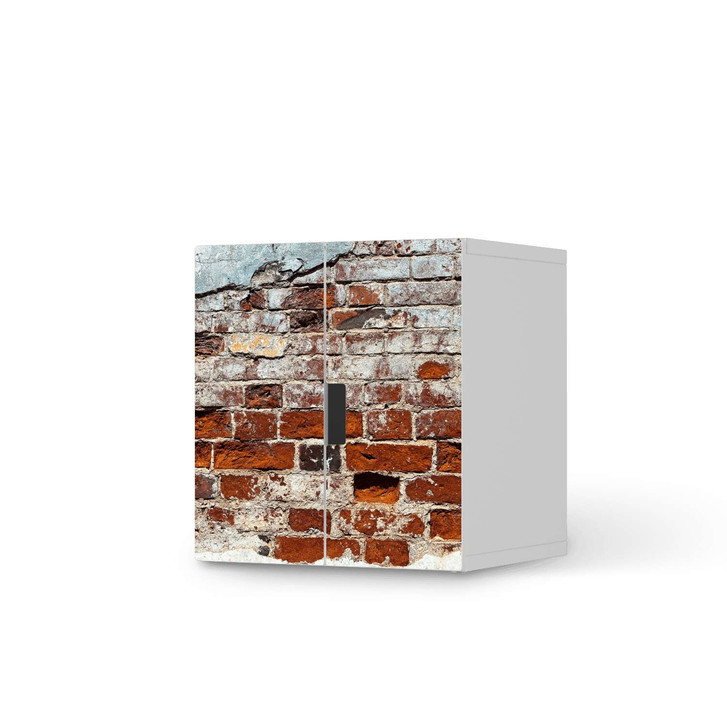 Möbelfolie IKEA Stuva / Malad Schrank - 2 kleine Türen - Backstein - CR118940