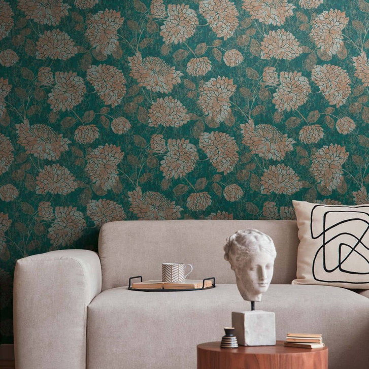 Tapete Floral Grün Gold - Vliestapete A.S. Création - WA396068