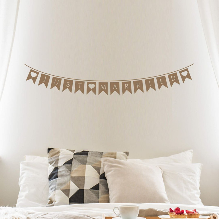 Wandtattoo Wimpel-Kette Just Married - WA221566