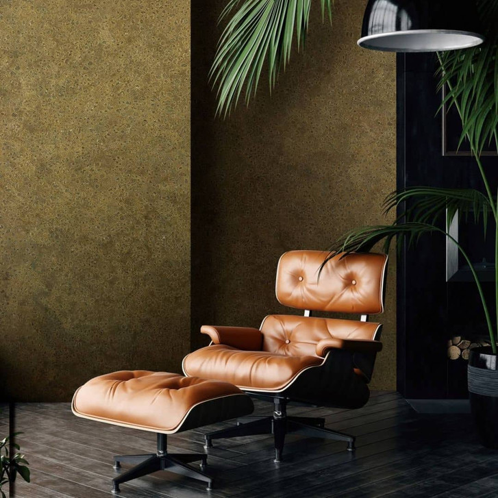 Fototapete mit gepunktetem Prunkmuster, Braun Struktur 2.70 x 2.12 m - WA448829