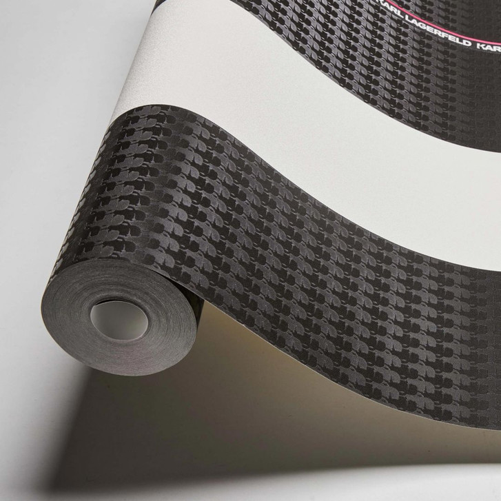 Karl Lagerfeld Wallpaper Vliestapete Ribbon schwarz, lila, weiss - WA306684