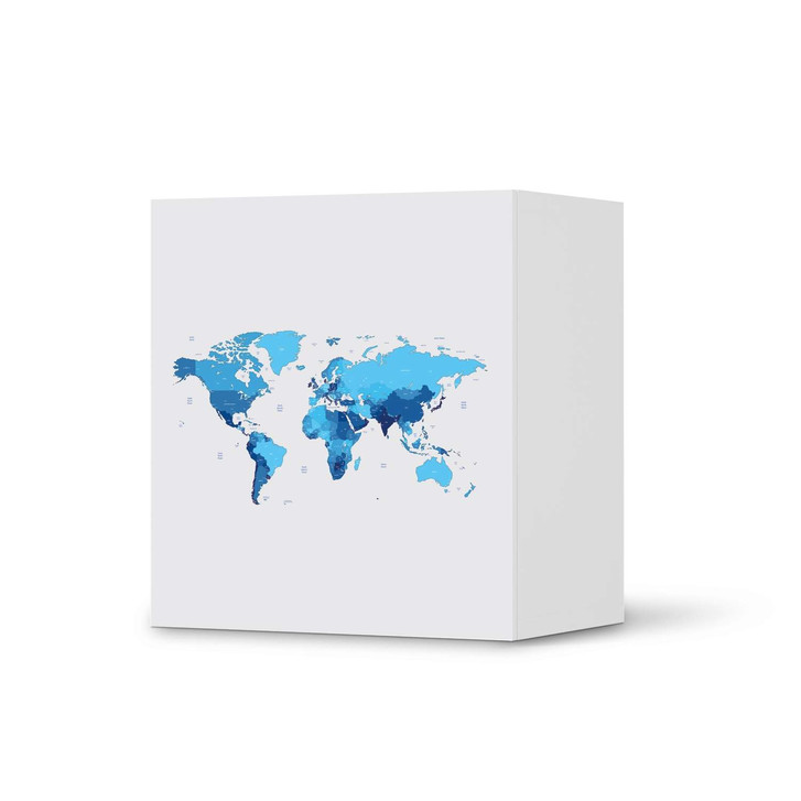 Klebefolie IKEA Besta Regal 1 Türe - Politische Weltkarte - CR109220