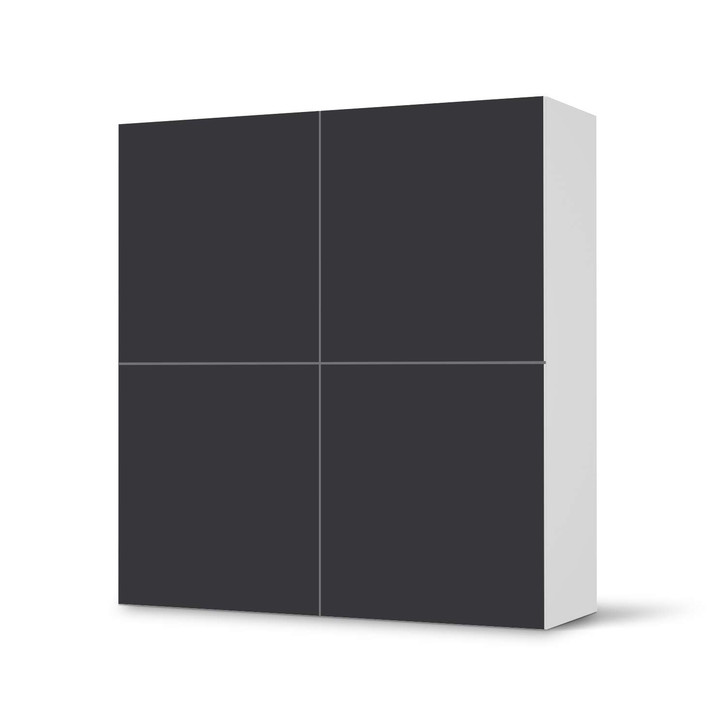 Klebefolie IKEA Besta Schrank 4 Türen - Grau Dark - CR110835