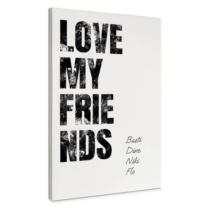 Personalisierbares Leinwandbild Love my Friends - WA486758