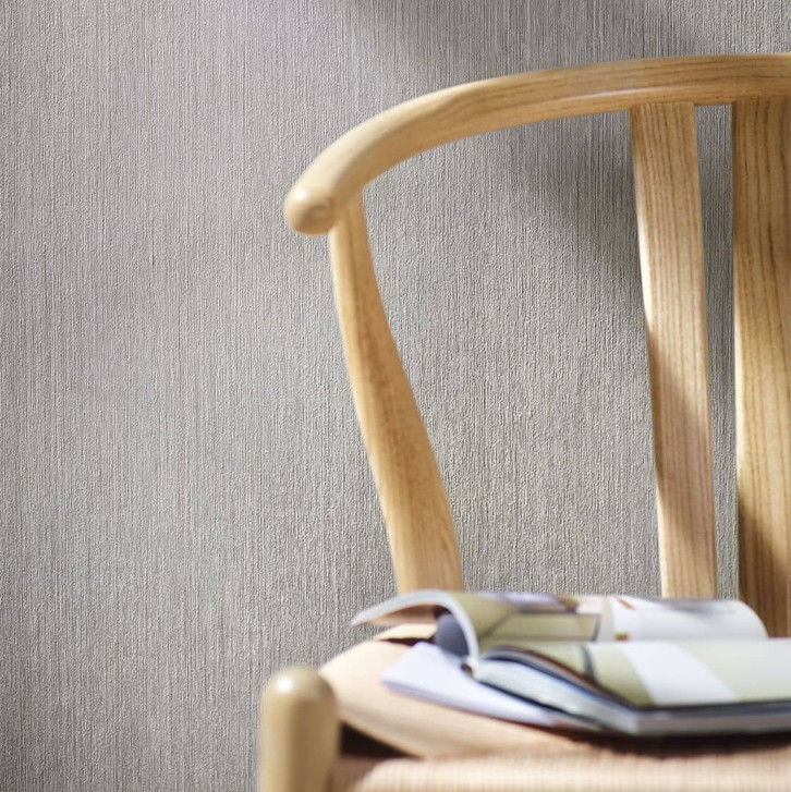 Vliestapete mit feinen Linien und leichter Struktur grau, beige Uni - WA446673