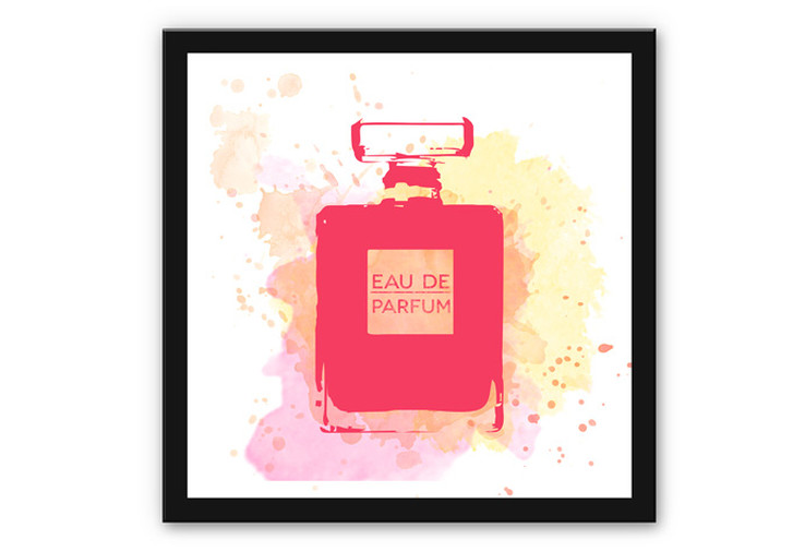 Wandbild Eau de Parfum Aquarell - Pink - WA192327
