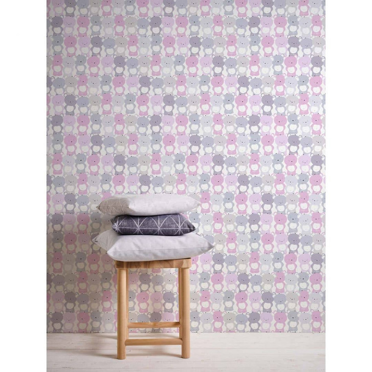 A.S. Création Kinderzimmertapete Little Love Vliestapete mit niedlichen Bären rosa, grau, weiss - WA325050