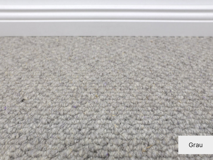 Bern Schlingen Teppichboden Meterware in Grau - TS503632