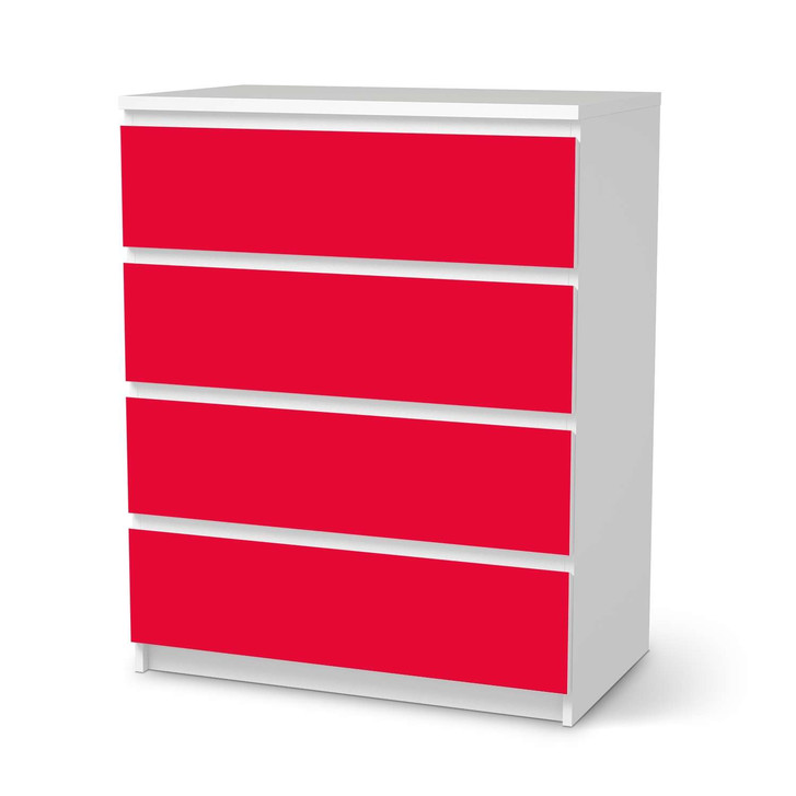 Folie IKEA Malm Kommode 4 Schubladen - Rot Light - CR105679