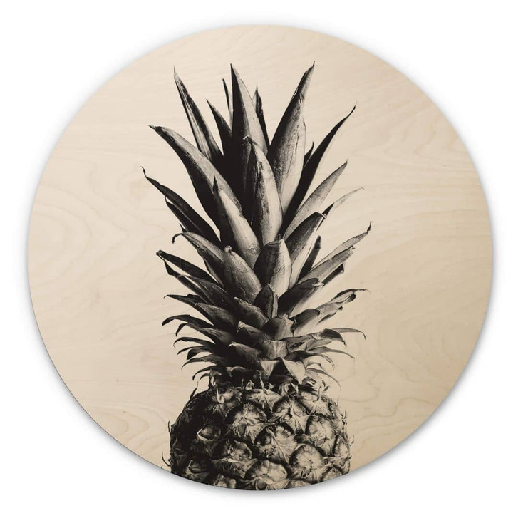 Holzbild 1X Studio - Ananas - Rund - WA321053