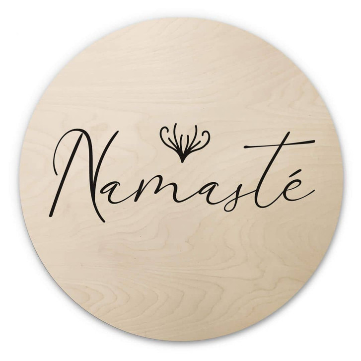 Holzbild Namasté - Rund - WA400863