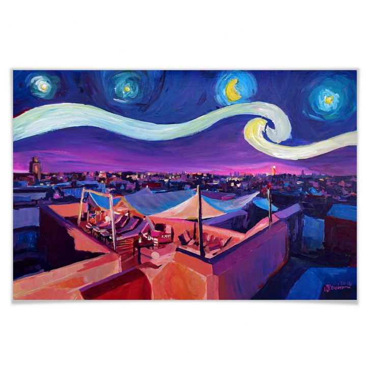 Poster Bleichner - Marrakesch bei Nacht - WA158027
