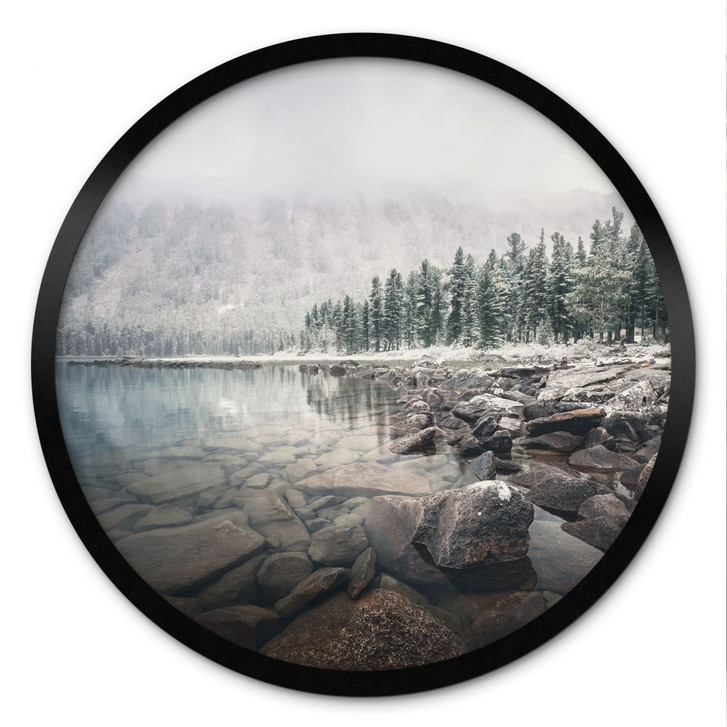 Poster Winterwald am See - Rostovskiy - Rund - WA497875