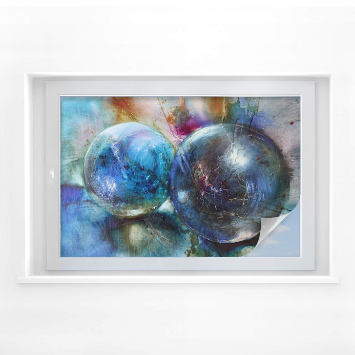 Sichtschutzfolie Schmucker - Blaue Murmeln - WA176558