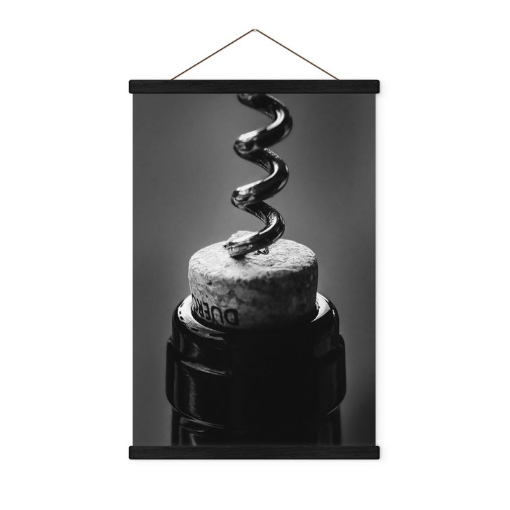 Stoffbild Wein mit Korkenzieher - Pictufy Studio - WA429191