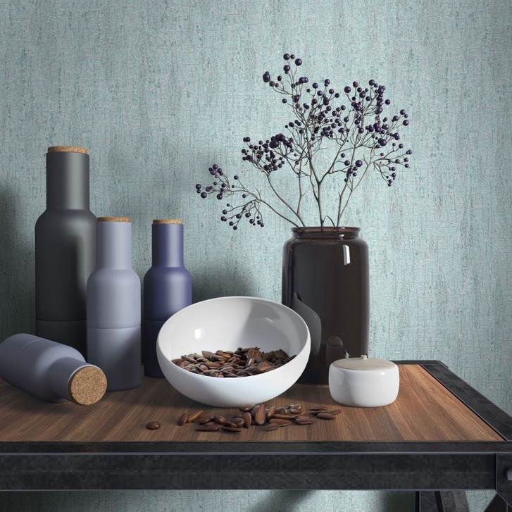 Strukturtapete, Vliestapete Loft Superior in blau, silber - WA445991