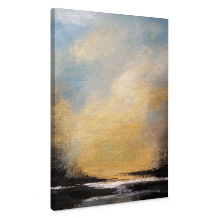Leinwandbild mit Landschaft - Goldenes Licht am Abendhimmel - Bergius - WA472553