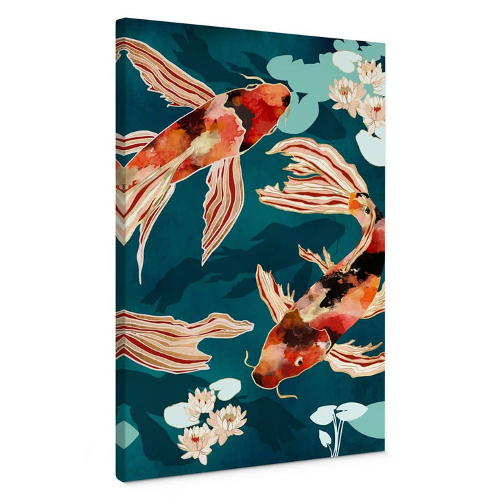 Leinwandbild Zwei Kois im Teich - SpaceFrog Designs - WA405305