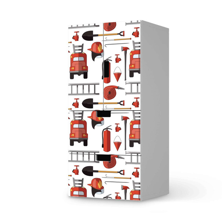 Möbelfolie IKEA Stuva / Malad - 2 Schubladen und 2 kleine Türen - Firefighter - CR117068