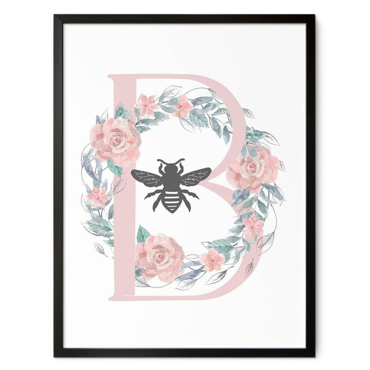 Poster Biene mit Blumenkranz - inspiriert von Bridgerton - WA428260