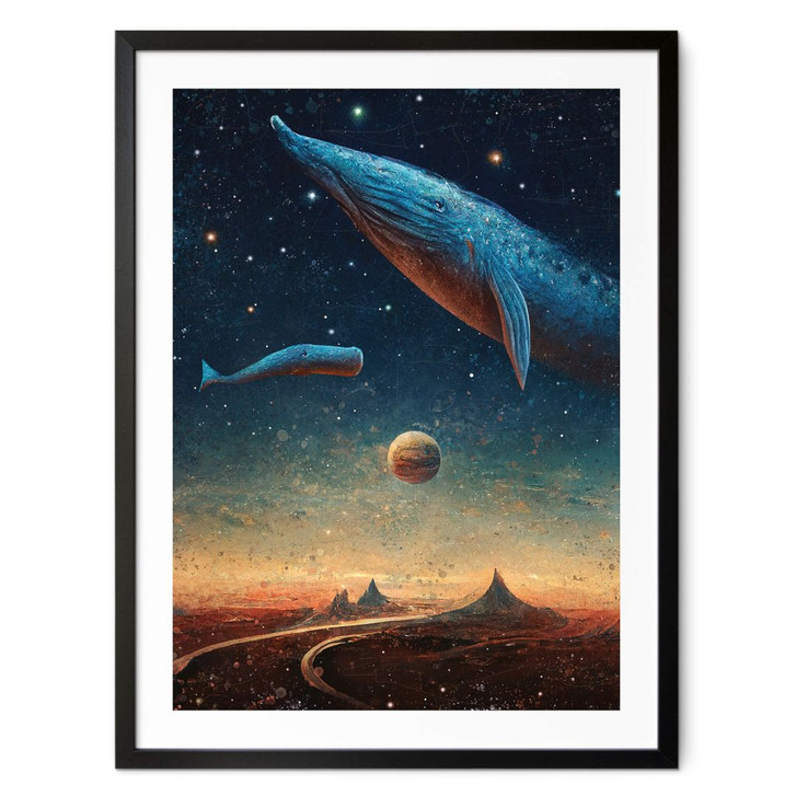 Poster Heine - Zwei Wale im Weltall - Astro Cruise - WA379449