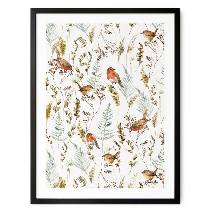 Poster Spatzen und Rotkehlchen - UN Designs - WA427747