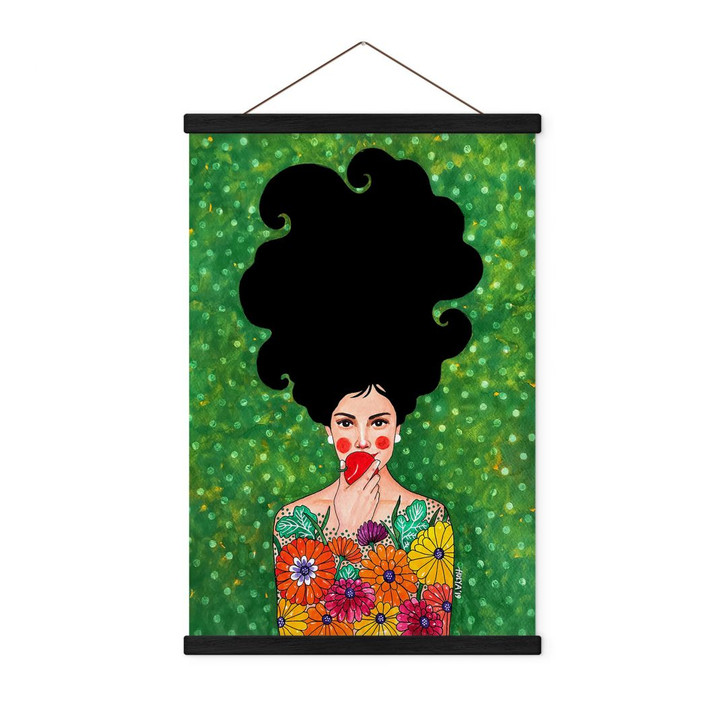 Stoffbild Kunstdruck - Der rote Apfel - Hülya - WA410635