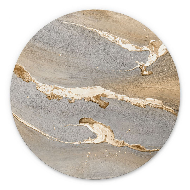 Wandbild Goldener Sand - Purina-Purite - Alu-Dibond - Rund - WA422206