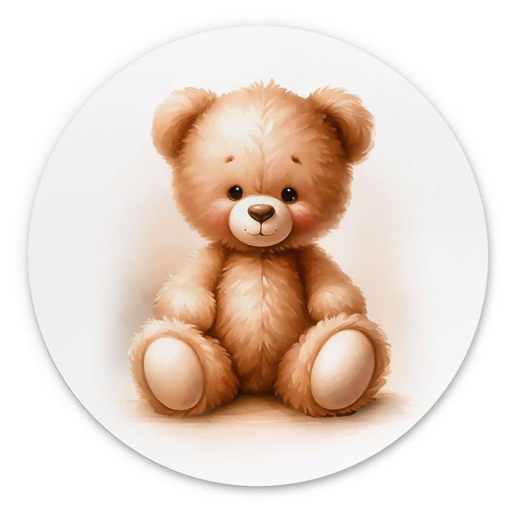 Wandbild Kleiner Teddybär - Magnusson - Alu-Dibond - Rund - WA394294