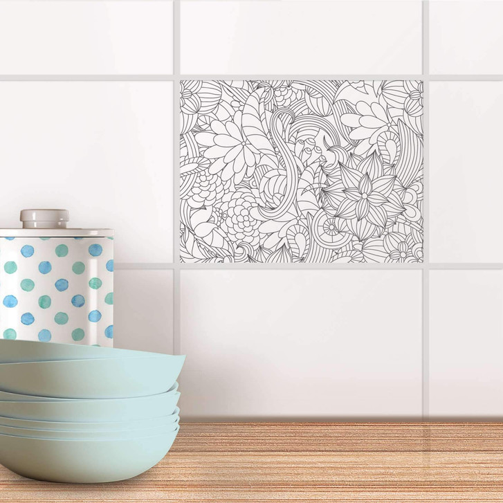 Fliesenfolie - Flower Lines 2 - CR104085