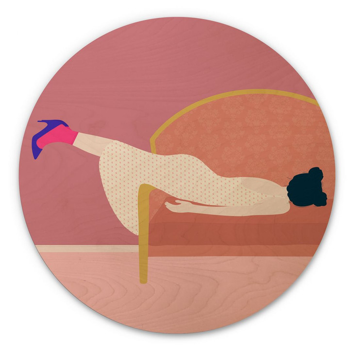 Holzbild Maddies Mood - Jota de jai - Rund - WA456644