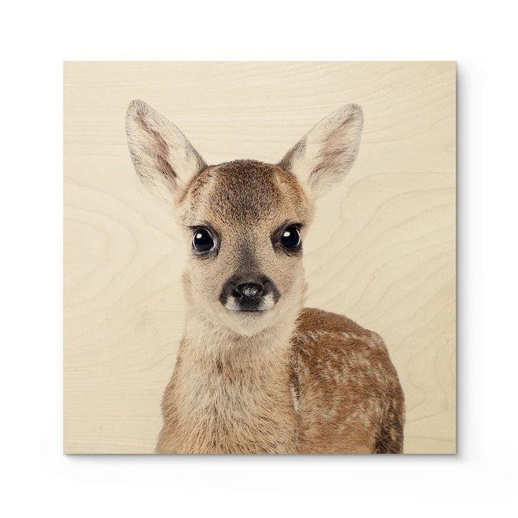 Holzbild Rehkitz - Quadratisch - Sisi & Seb - WA401357
