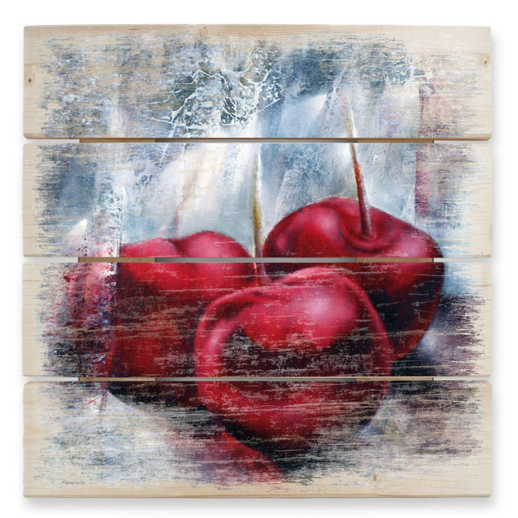 Holzbild Schmucker - Kirschen - 40 x 41.5 cm - WA132455