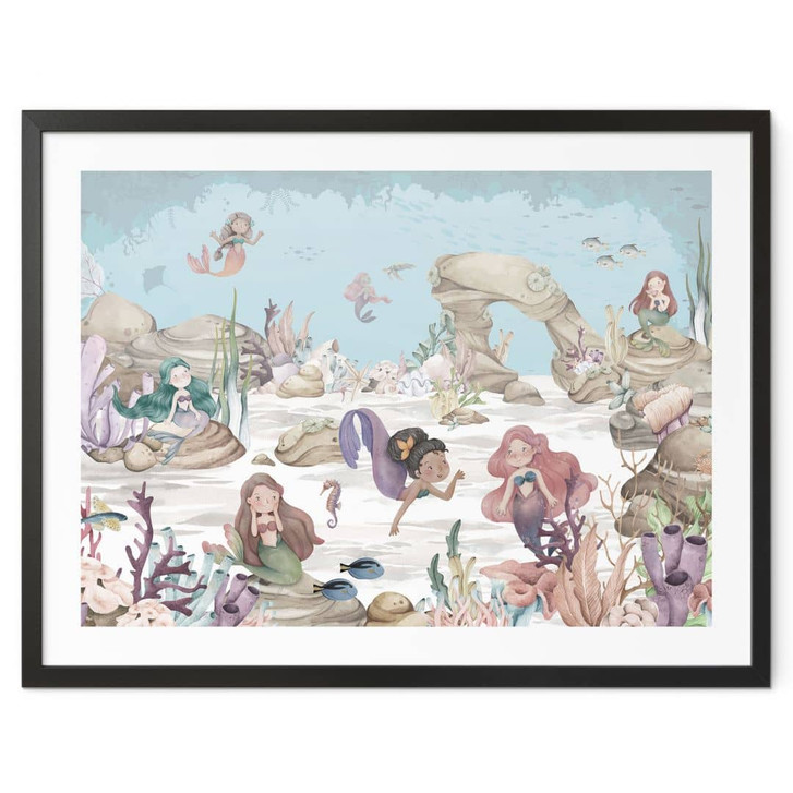Kinderposter Magisches Unterwasserreich der Meerjungfrauen - Oliver Robins - WA433403