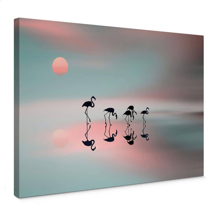 Leinwandbild Natalia - Flamingo Familie - WA341347