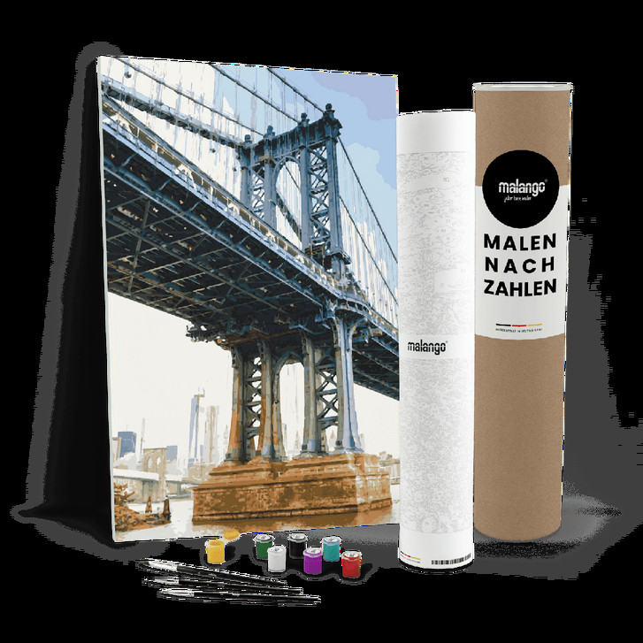 Malen nach Zahlen Leinwandbild - New York Manhatten Bridge - WA446818